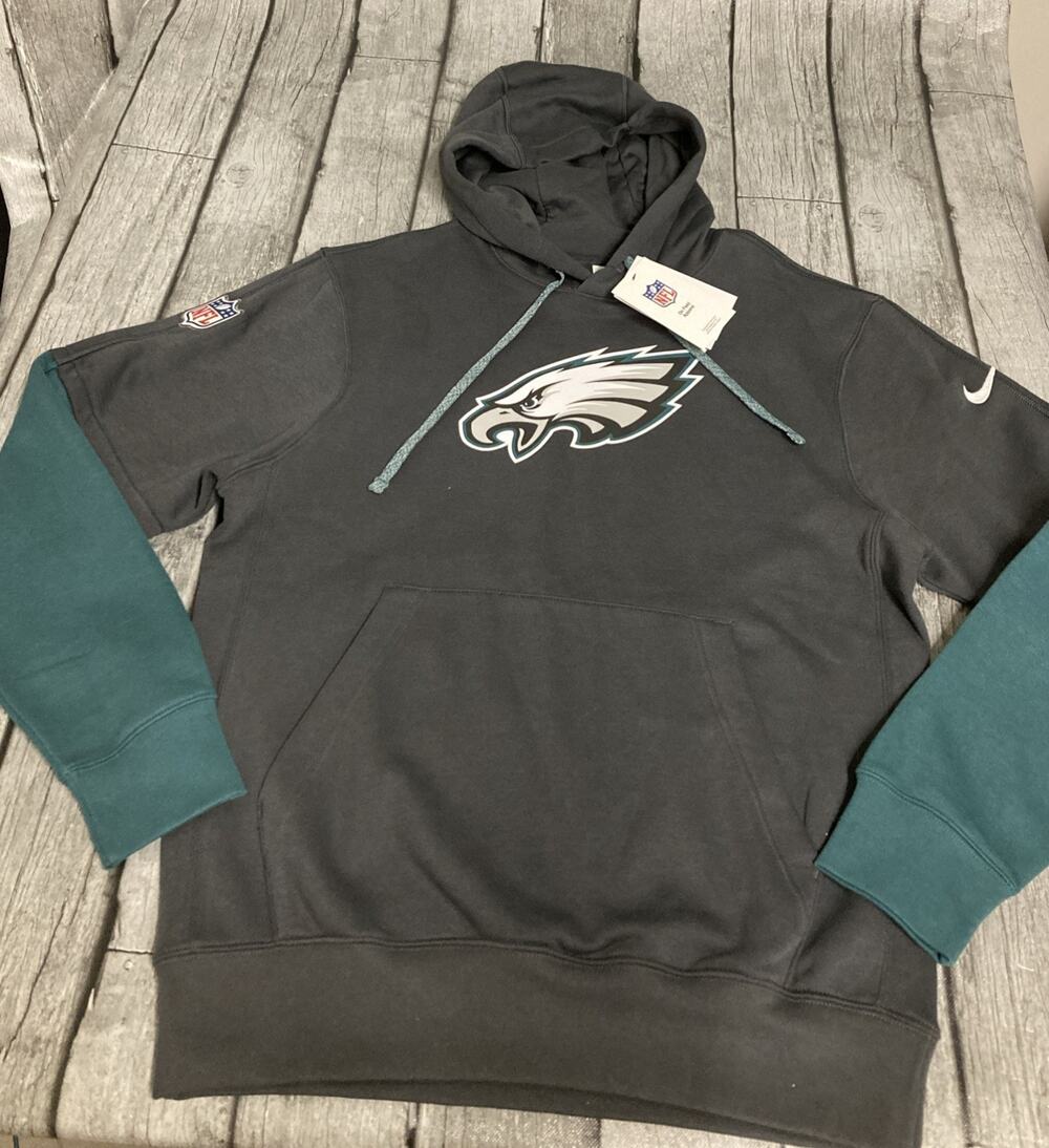 NWT Men’s Nike Philadelphia Eagles Sideline Hoodie Grey Small On Field Sweatshir